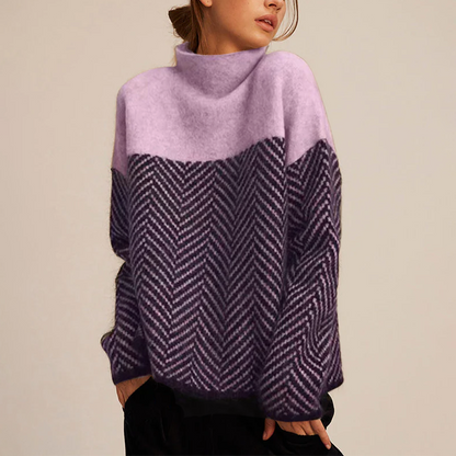 Comfy Oversized Crew Neck Knit Sweater for Women