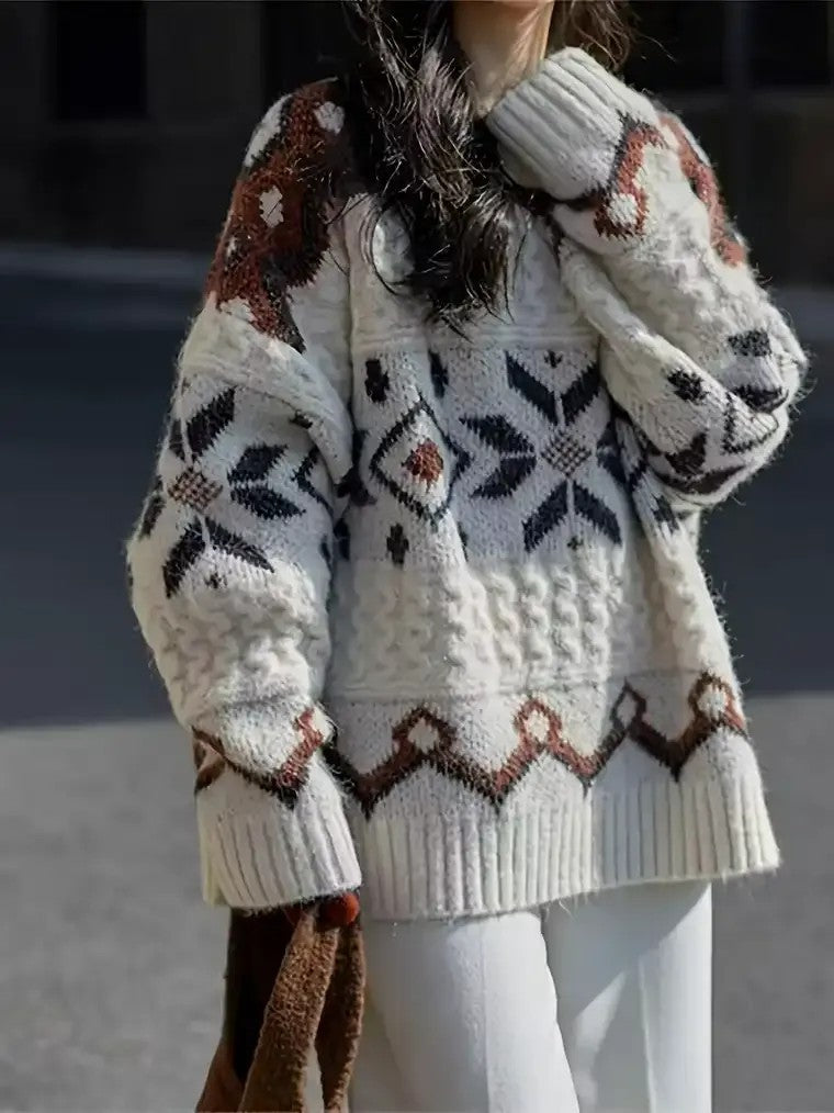 Cozy Women's Crew Neck Winter Sweater