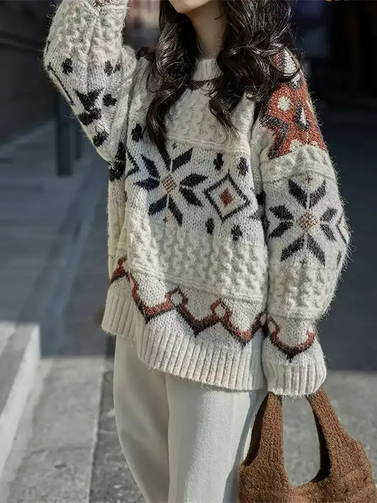 Cozy Women's Crew Neck Winter Sweater