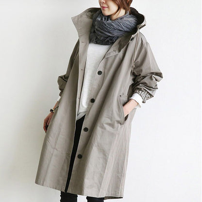 Ladies Waterproof Parka Jacket with Hood - Vossary