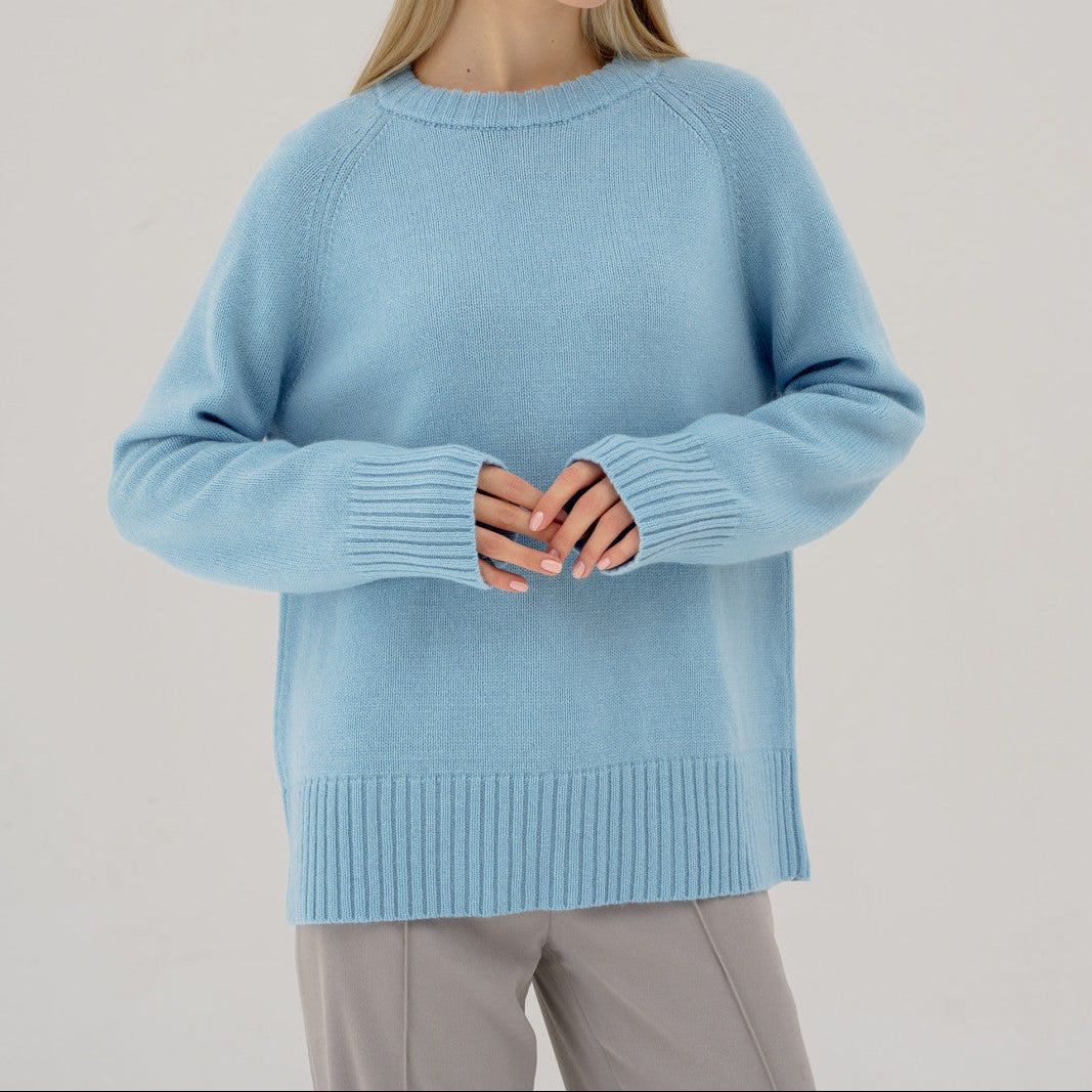 Cozy Womens Crew Neck Pullover Sweater - Vossary