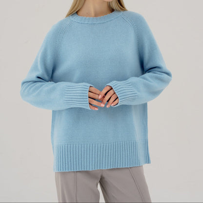 Cozy Womens Crew Neck Pullover Sweater - Vossary