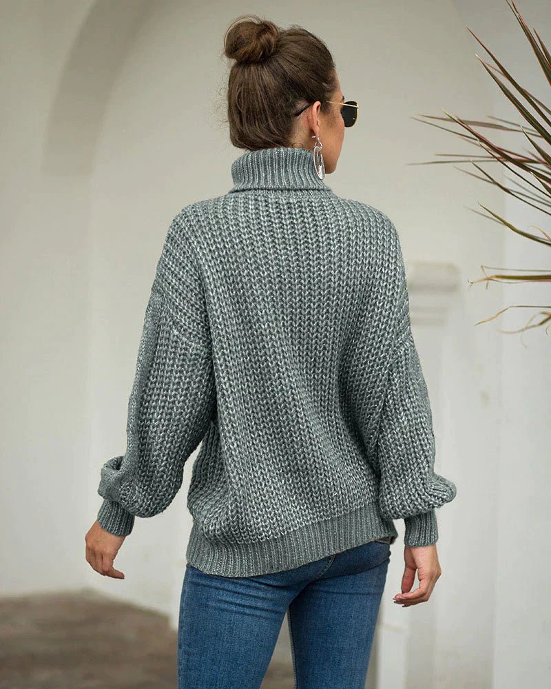 Classic Crew Neck Cable Knit Sweater