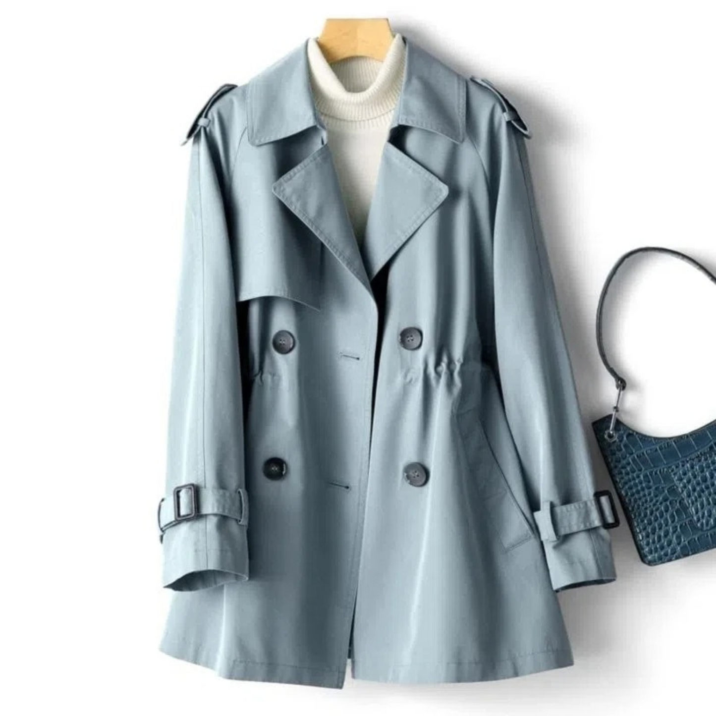 Chic Ladies Classic Belted Trench Coat