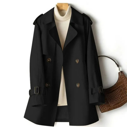 Chic Ladies Classic Belted Trench Coat - EasyApparels