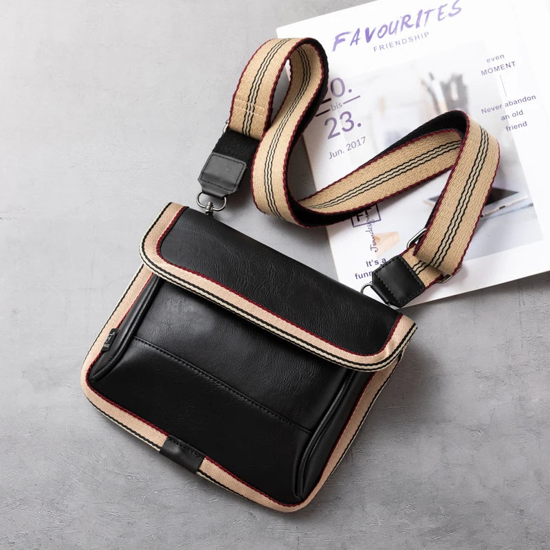 Versatile Stripe Crossbody Bag for Men - Vossary