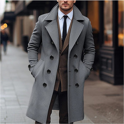 Warm Double Breasted Long Winter Coat
