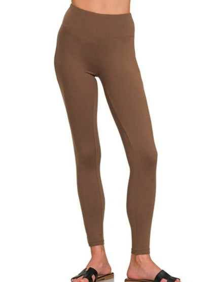 Comfortable High Waist Microfiber Leggings - EasyApparels