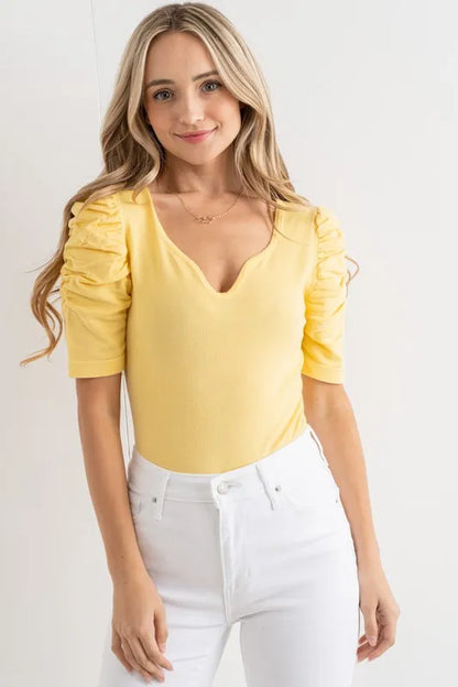 Comfortable Ruffled Puff Sleeve Jumpsuit - EasyApparels