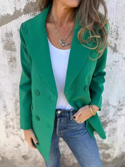 Classic Fit Long Sleeve Button Blazer