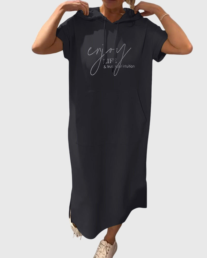 Comfortable Hooded Sweat Dress