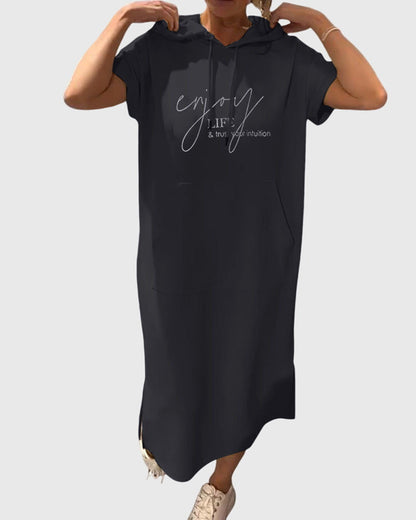 Comfortable Hooded Sweat Dress