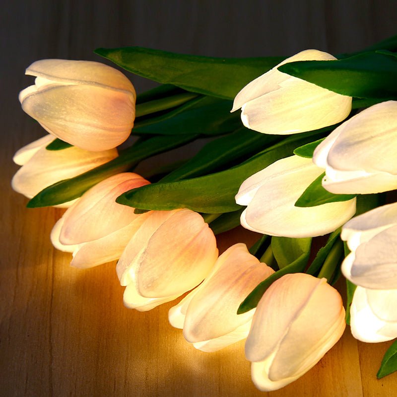 Decorative LED Tulip Table Lamp – Florima-White-2-The Livary