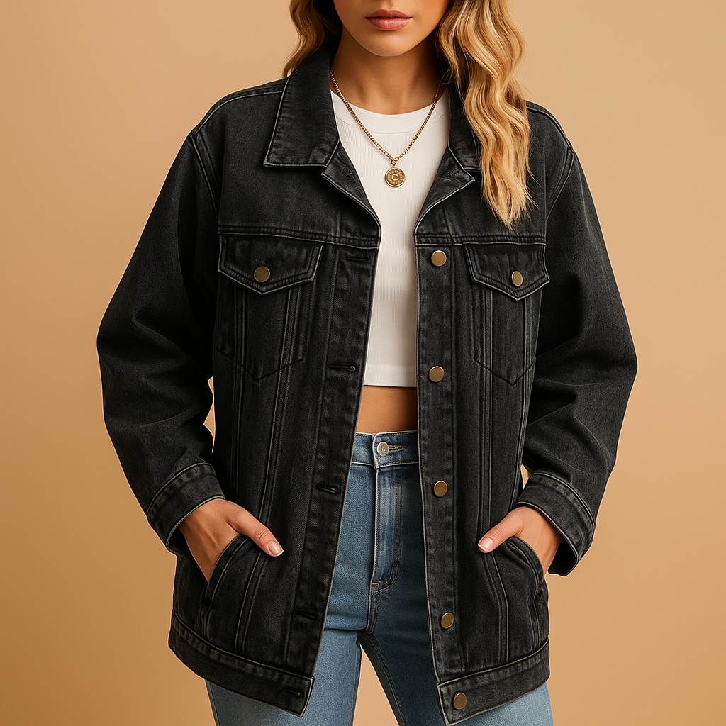 Women's Blue Winter Coat Jacket - Vossary