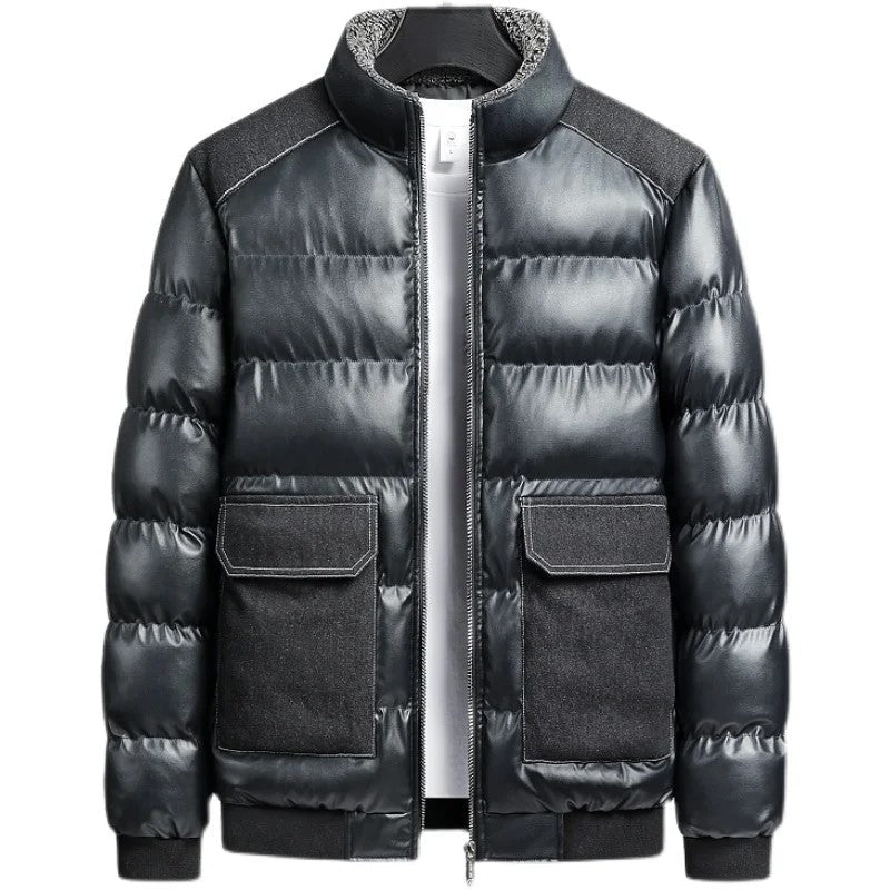 Blue Jean Quilted Puff Jacket
