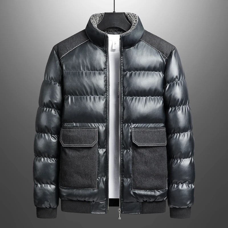 Blue Jean Quilted Puff Jacket