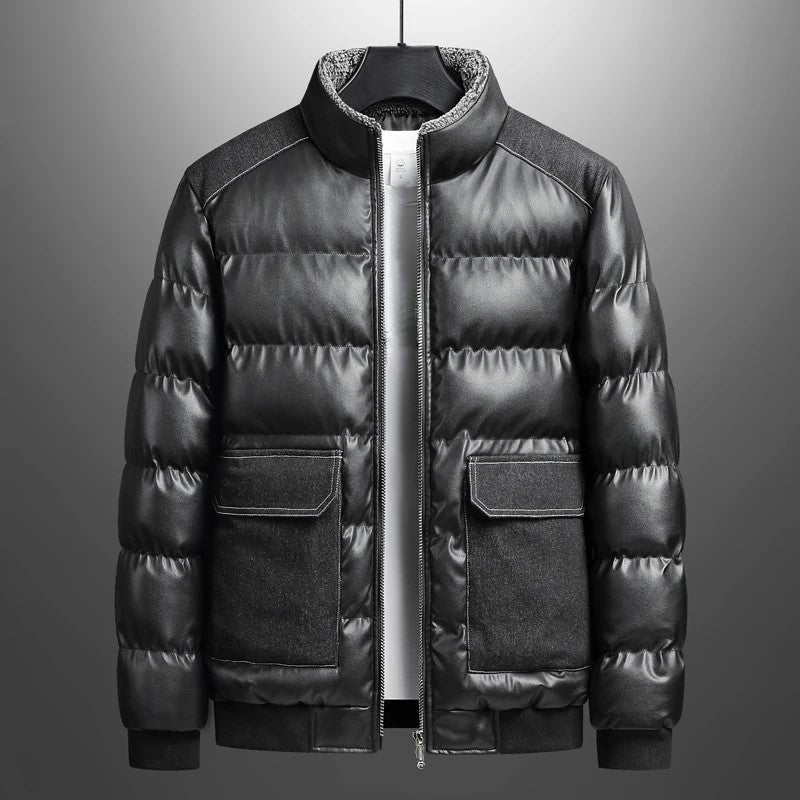Blue Jean Quilted Puff Jacket - Vossary