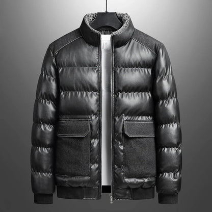 Blue Jean Quilted Puff Jacket - Vossary