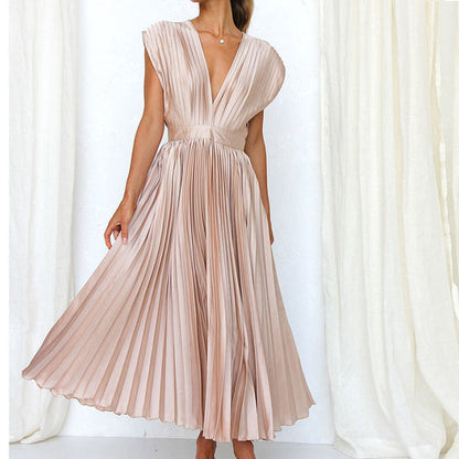 Classic V-Neck Summer Dress for Women