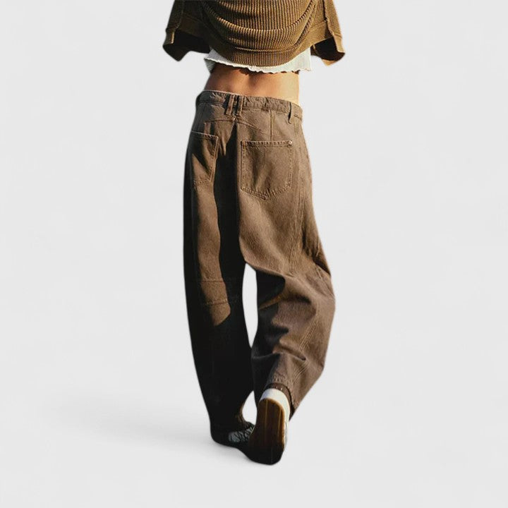 Relaxed Fit Wide Leg Rain Pants