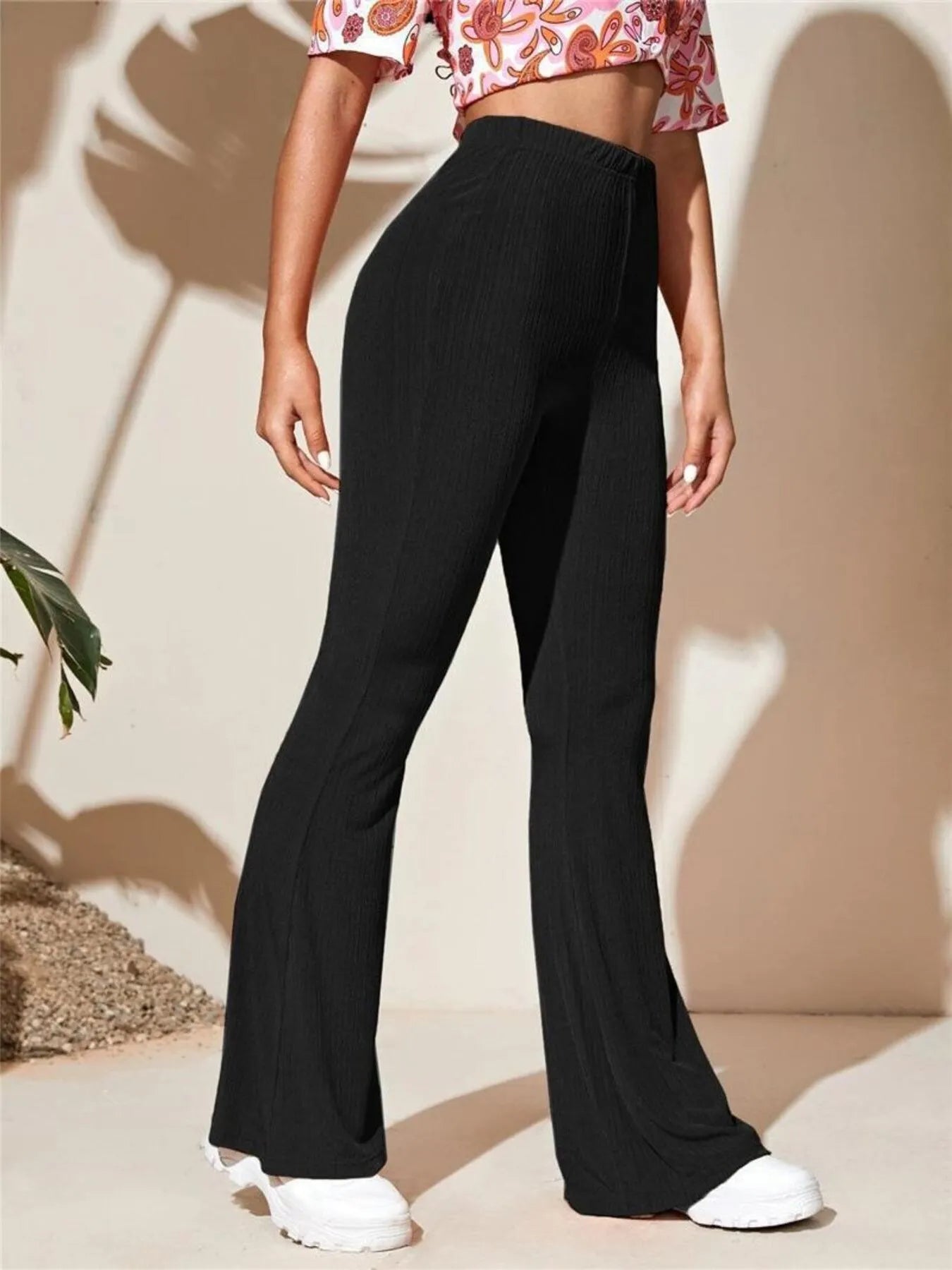 Comfortable Wide Leg High Waist Active Plus Pants