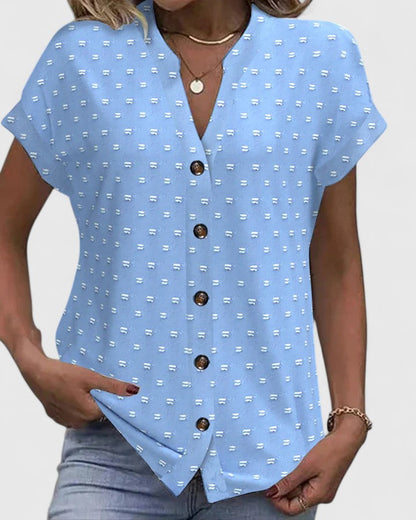 Relaxed Fit V-Neck Casual Tee