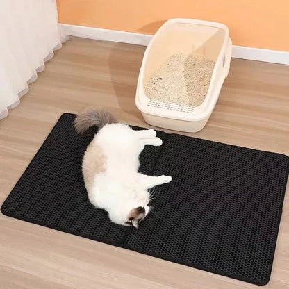 Premium Dual Layer Cat Litter Catcher Mat - Pexav