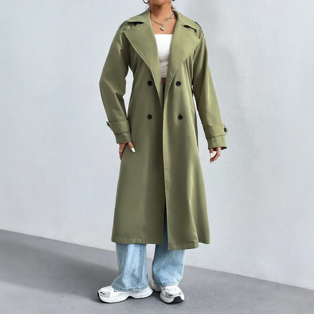 Classic Double-Breasted Ankle Coat