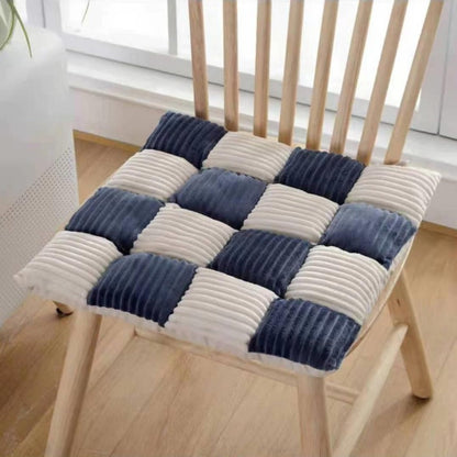 Soft Plush Checkered Chair Cushion
