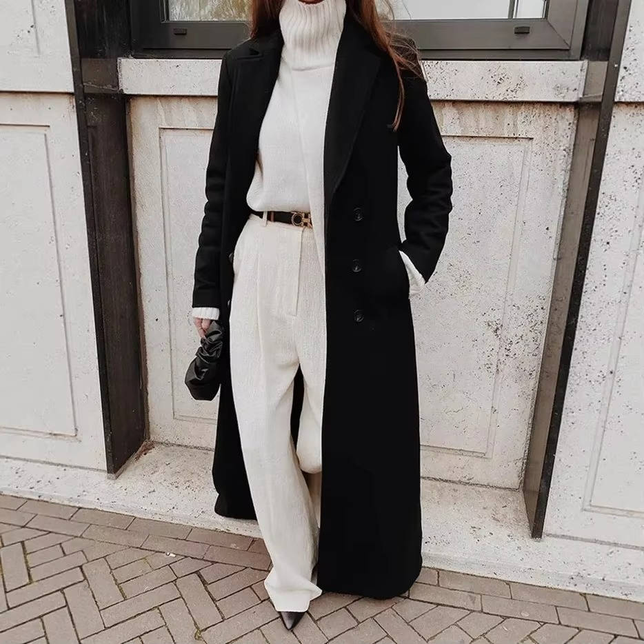 Classic Tall Black Winter Coat - EasyApparels