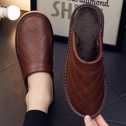 Cozy Men's Quilted Slippers with Soft Insoles