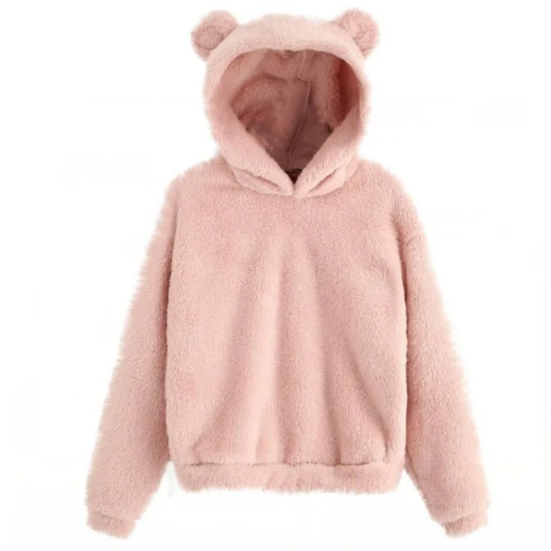 Soft Women's Fleece Hooded Sweatshirt Long Sleeve - EasyApparels