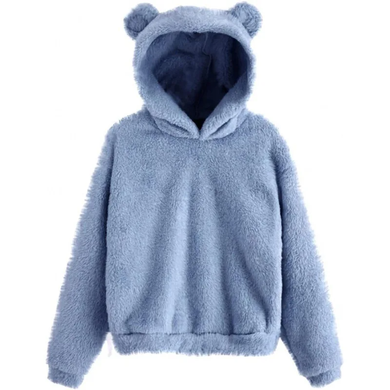 Soft Women's Fleece Hooded Sweatshirt Long Sleeve