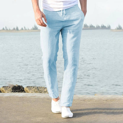 Men's Comfortable Summer Linen Trousers - EasyApparels