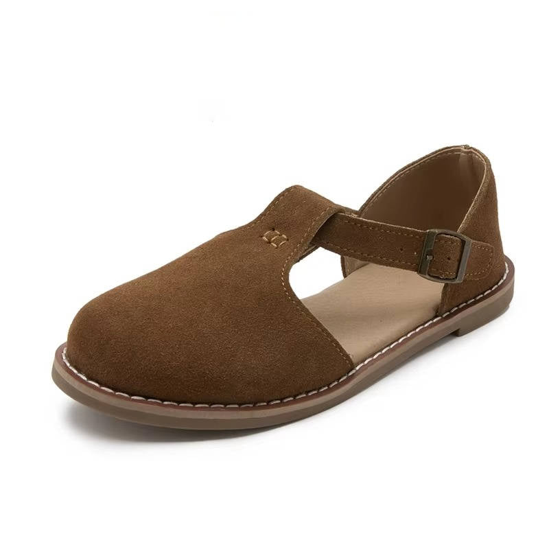 Ladies Soft Leather Flat Shoes