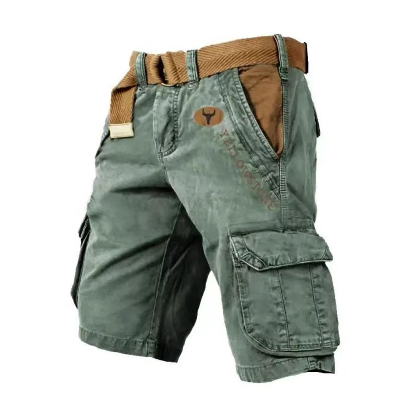 Practical Men's Utility Shorts With Extra Pockets