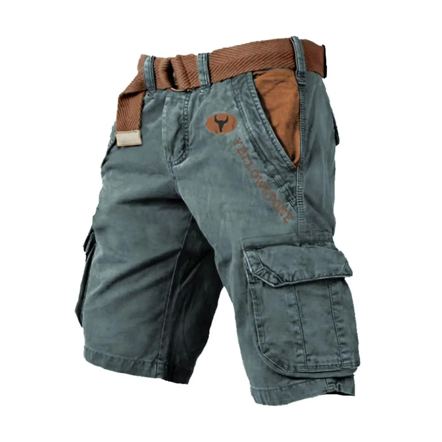 Practical Men's Utility Shorts With Extra Pockets