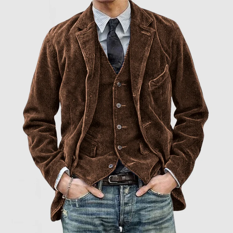 Casual Fit Blazer and Waistcoat Set