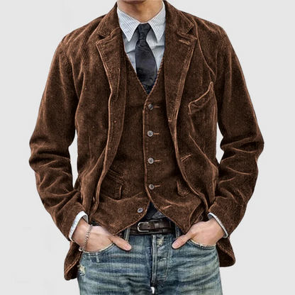Casual Fit Blazer and Waistcoat Set