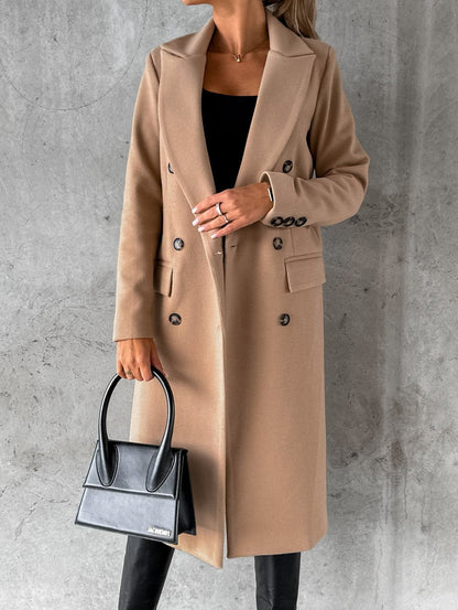 Women's Classic Double Breasted Wool Coat