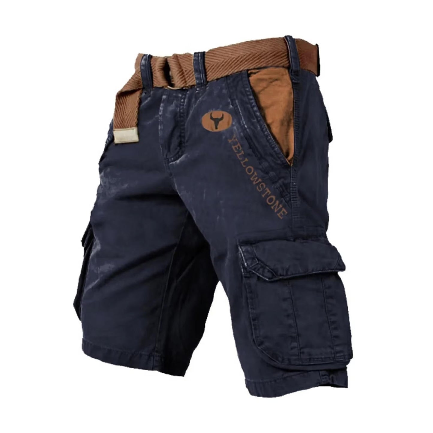 Practical Men's Utility Shorts With Extra Pockets