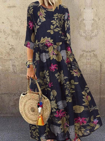 Comfortable Floral Midi Dress for Women - EasyApparels