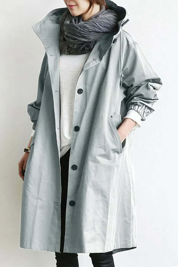 Waterproof Women's Rain Jacket - Lightweight Outdoor Cape