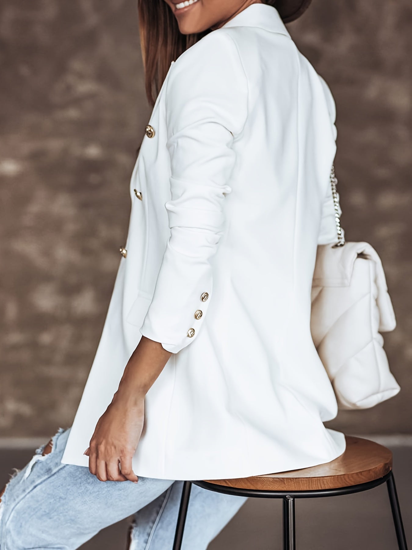 Classic Fit Ladies Jacket with Button Front