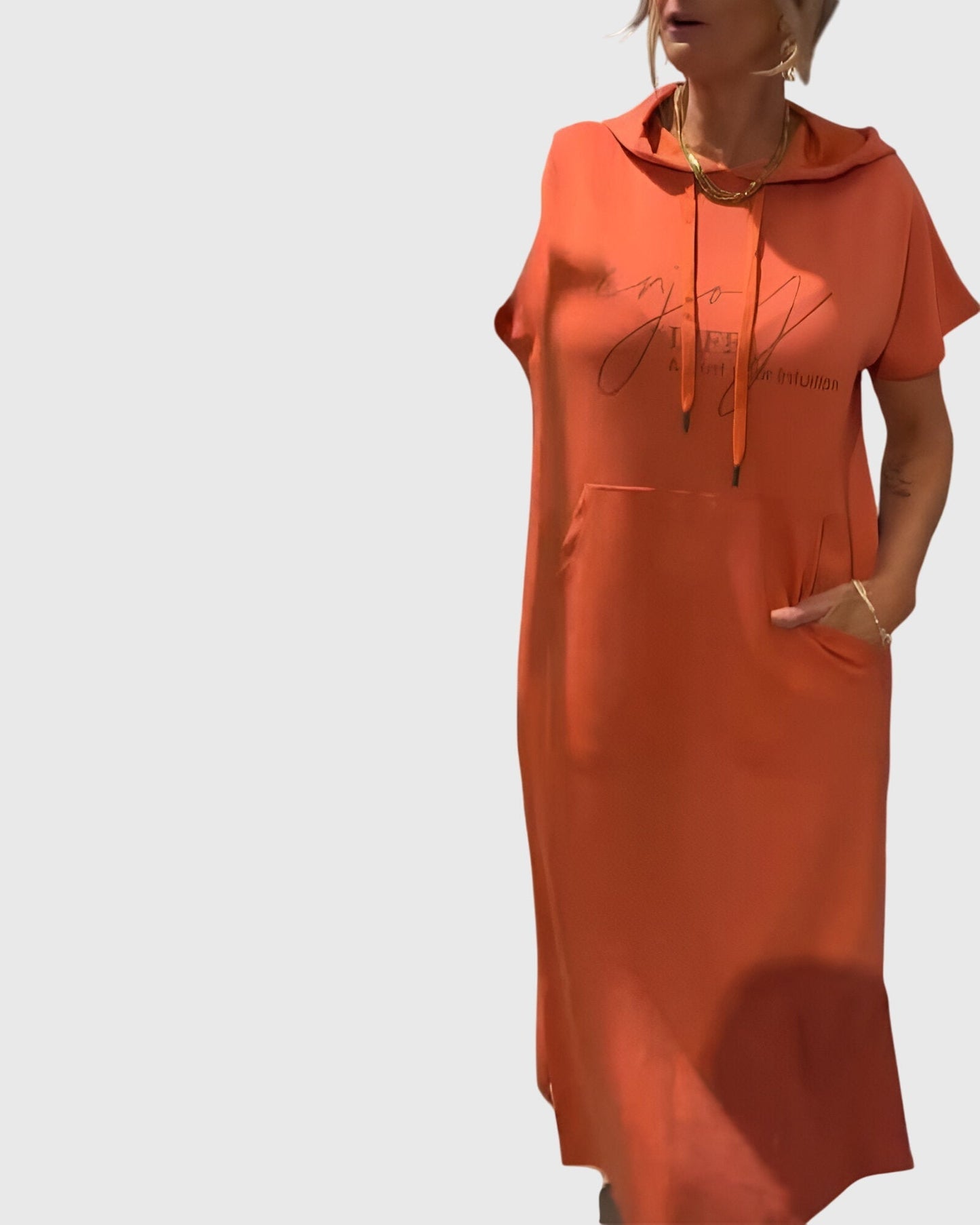 Comfortable Hooded Sweat Dress