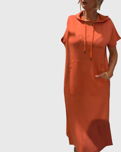 Comfortable Hooded Sweat Dress
