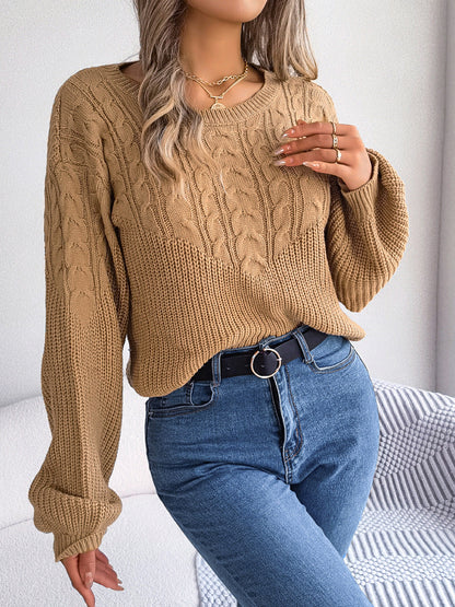 Cozy Crew Neck Oversized Knit Sweater