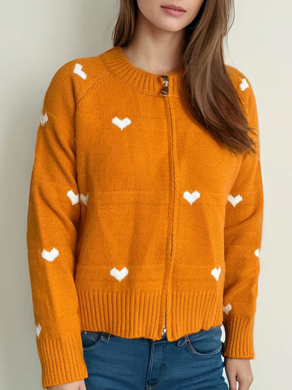 Cozy Crew Neck Zipper Sweater