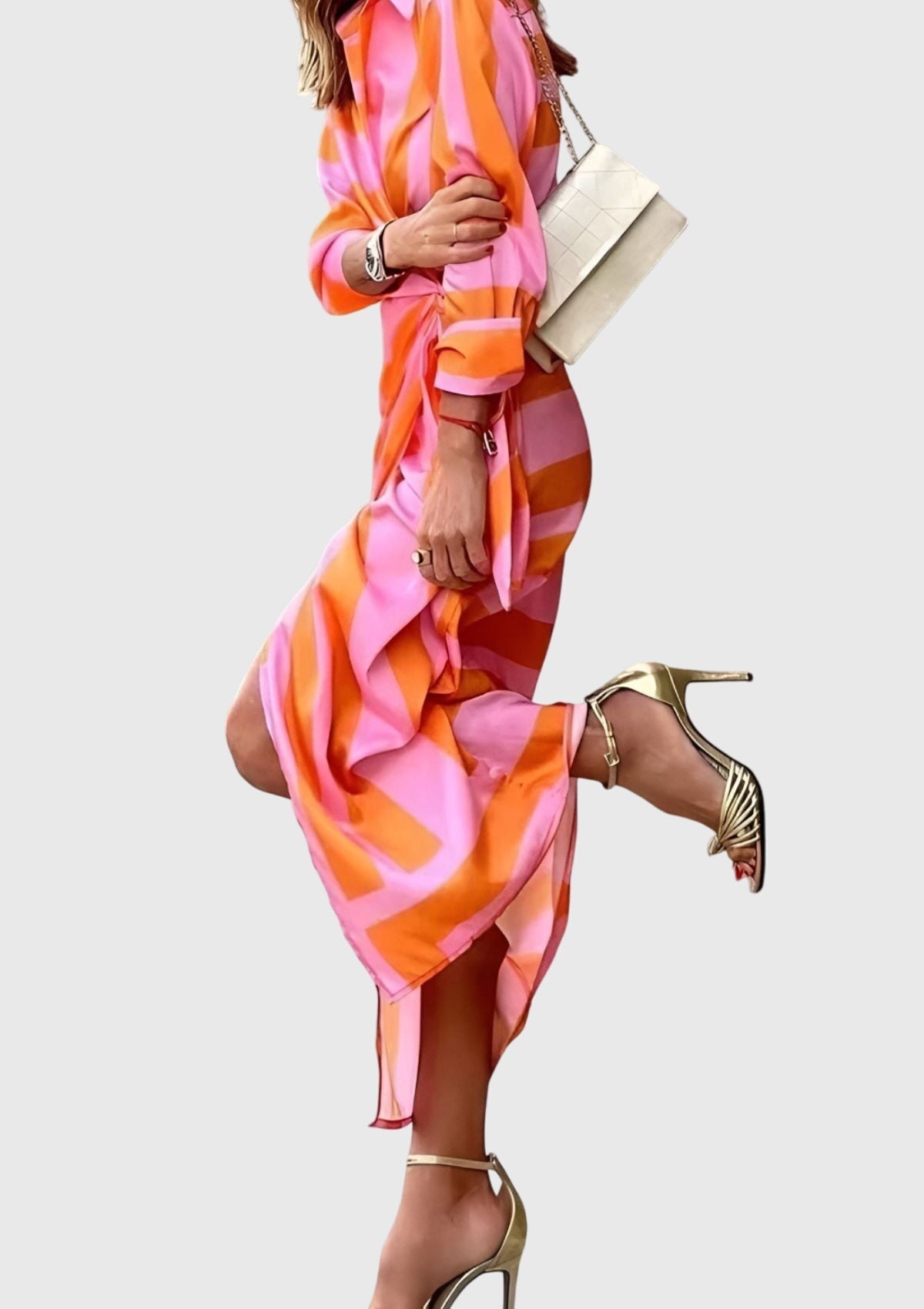 Chic Floral Wrap Around Dress