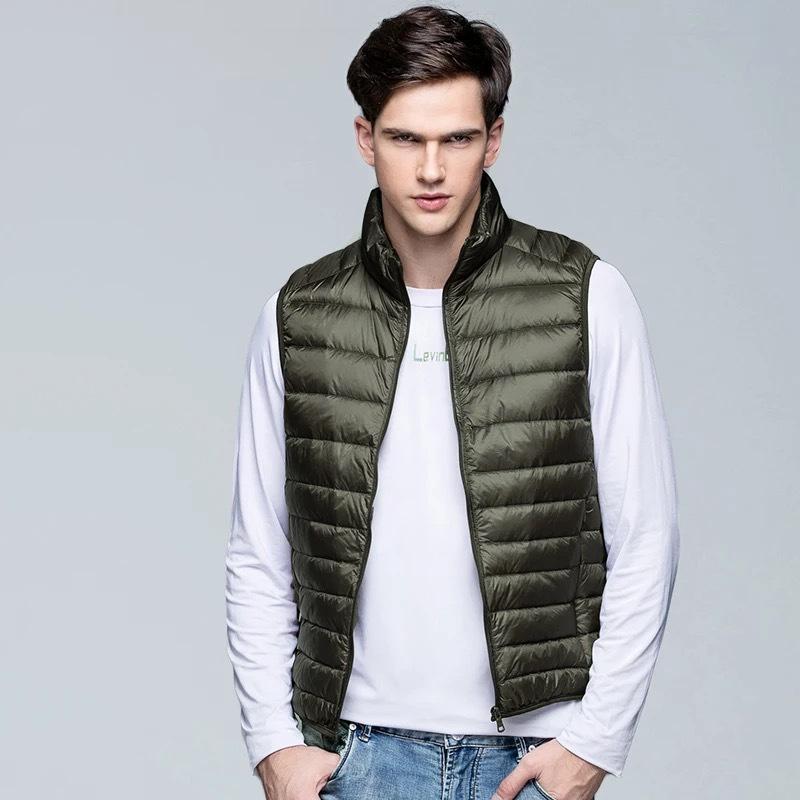Warm Quilted Mens Vest Zip Up Jacket